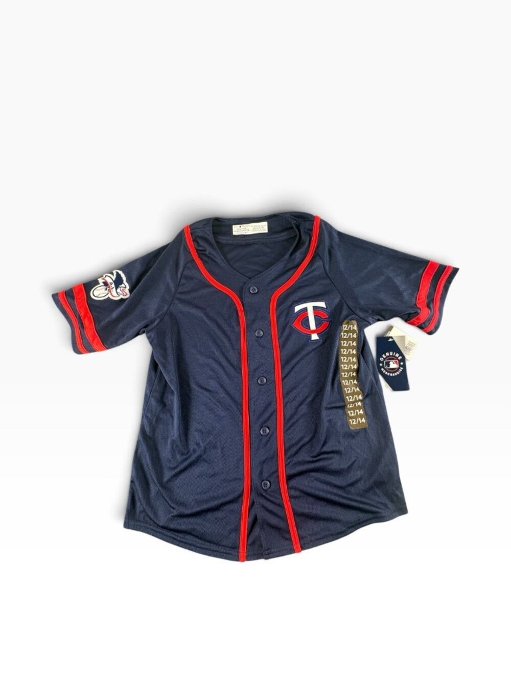 Minnesota Twins MLB Youth XL 12/14 Baseball Jersey Navy NWT